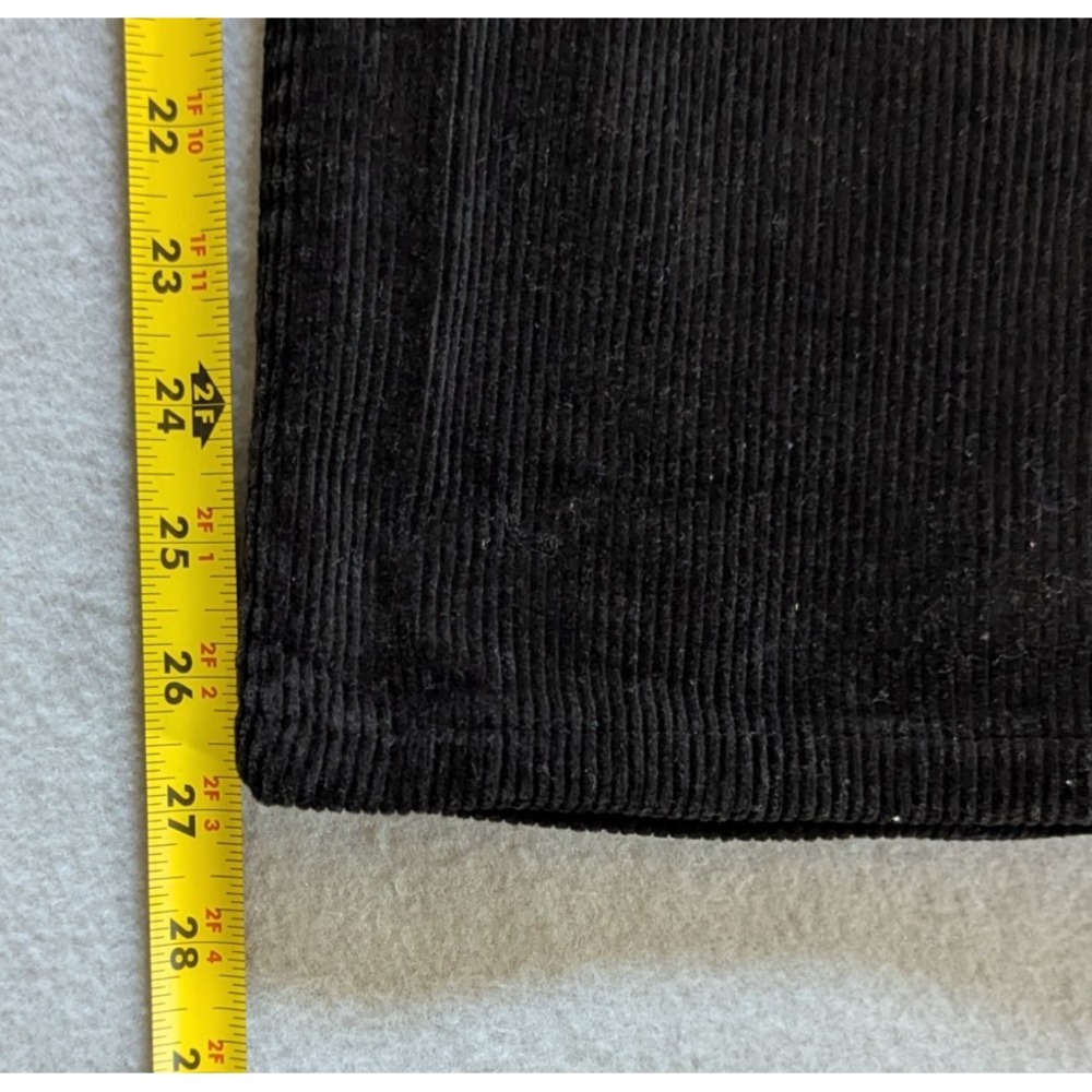 Lauren Jeans Co Corduroy Pants Womens 14P Black Stretch Classic Straight Leg - Picture 9 of 9